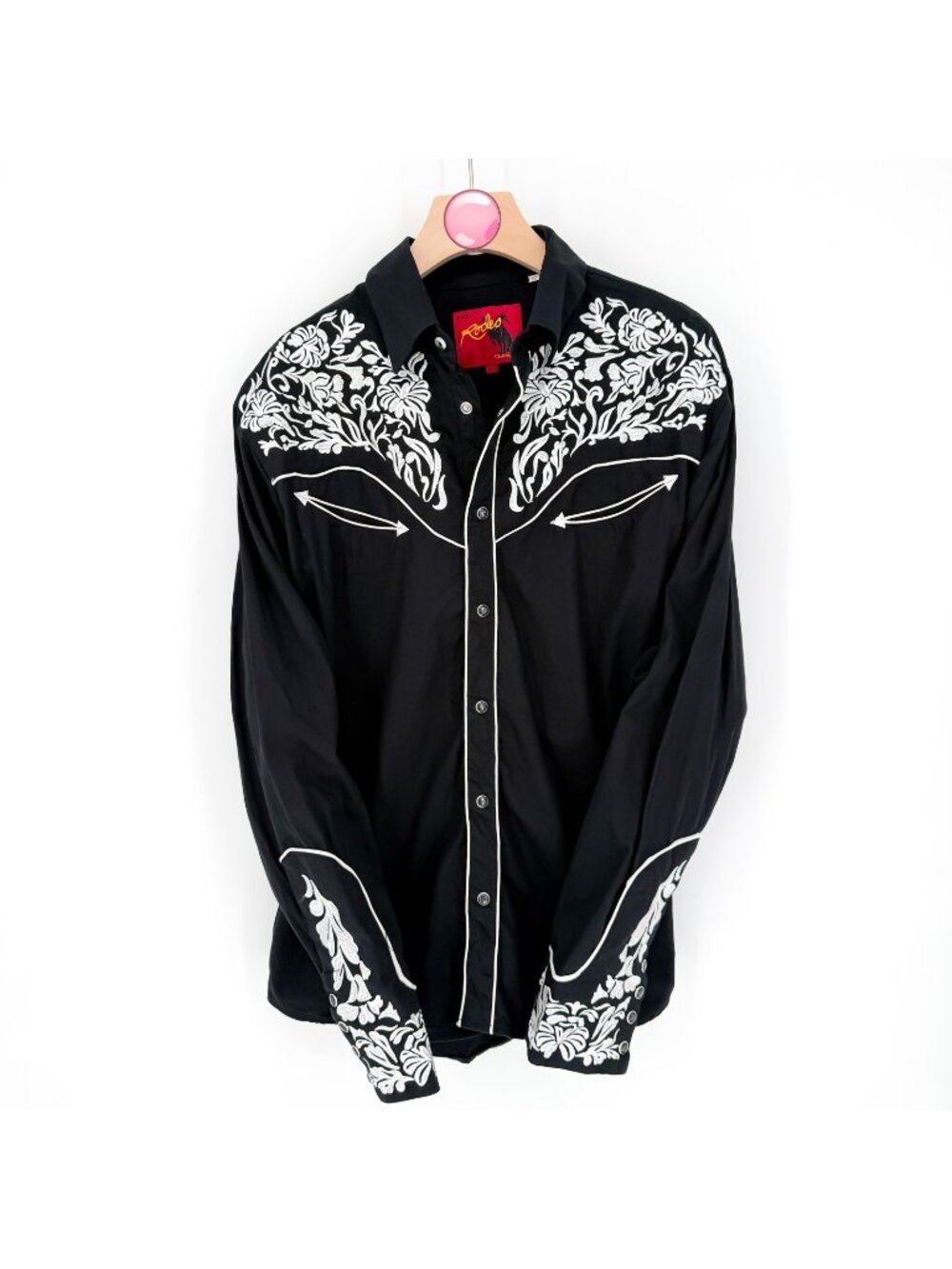Rodeo Clothing RCCO Women's Long Sleeve Western Embroidered Dress Shirt Size M